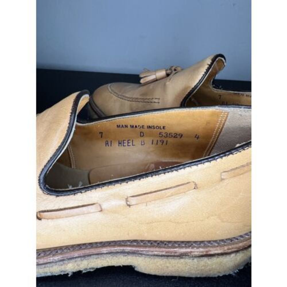 Tan Leather Tassel Loafers - Picture 12 of 12